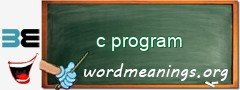 WordMeaning blackboard for c program